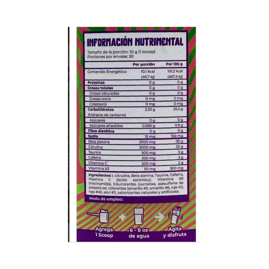 Munchieslab Preentreno Alien Kush 30 Servicios Sfn Paleta Enchilada