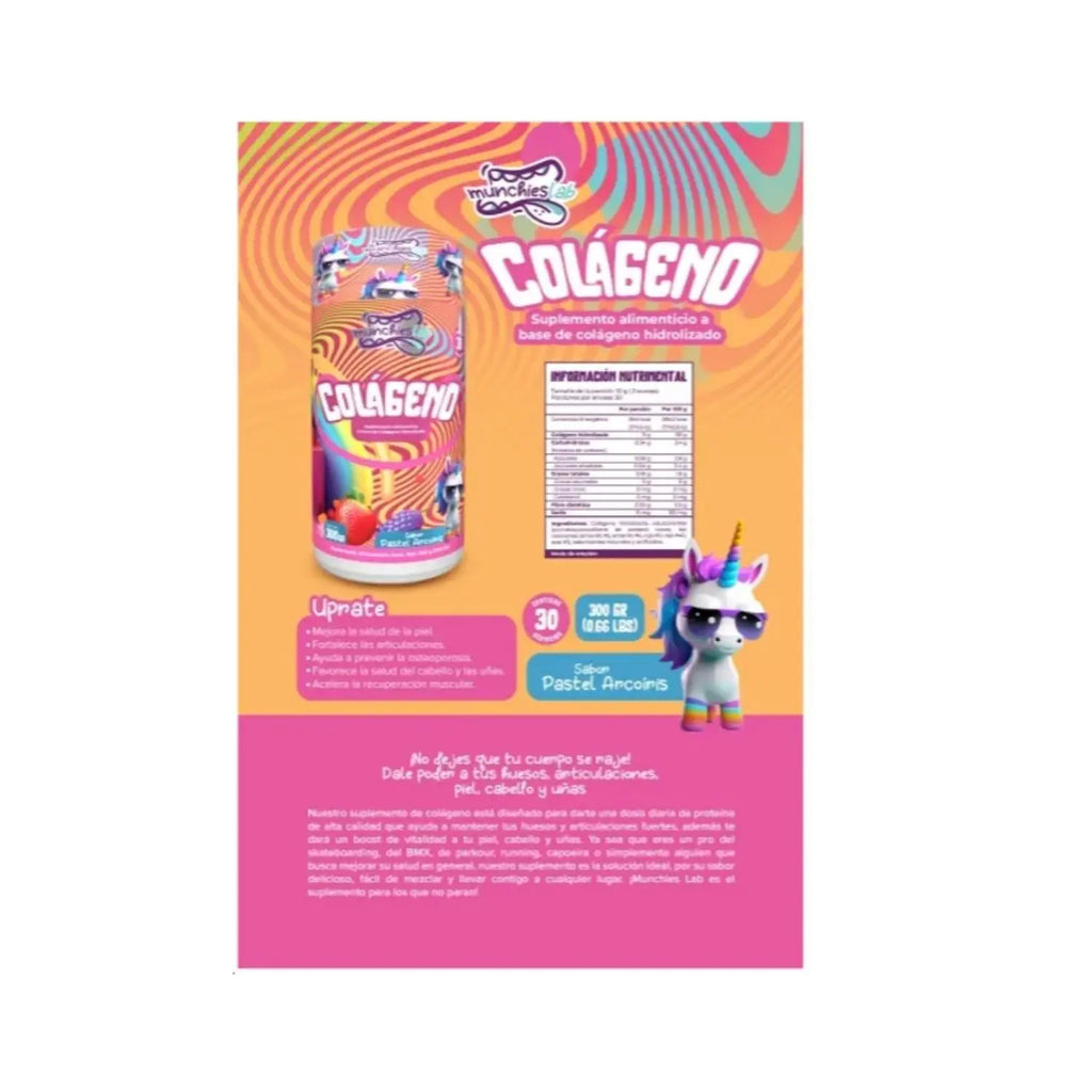 Munchieslab Colageno Hidrolizado 30 Servicios Sfn Pastel Arcoiris