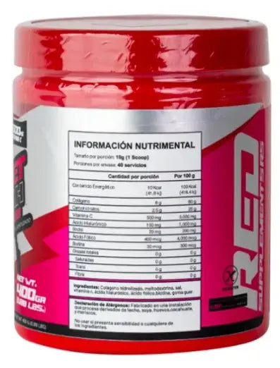 Red Supplement Colageno Scarlet Cheetah sabor grosella 40 servis Sfn