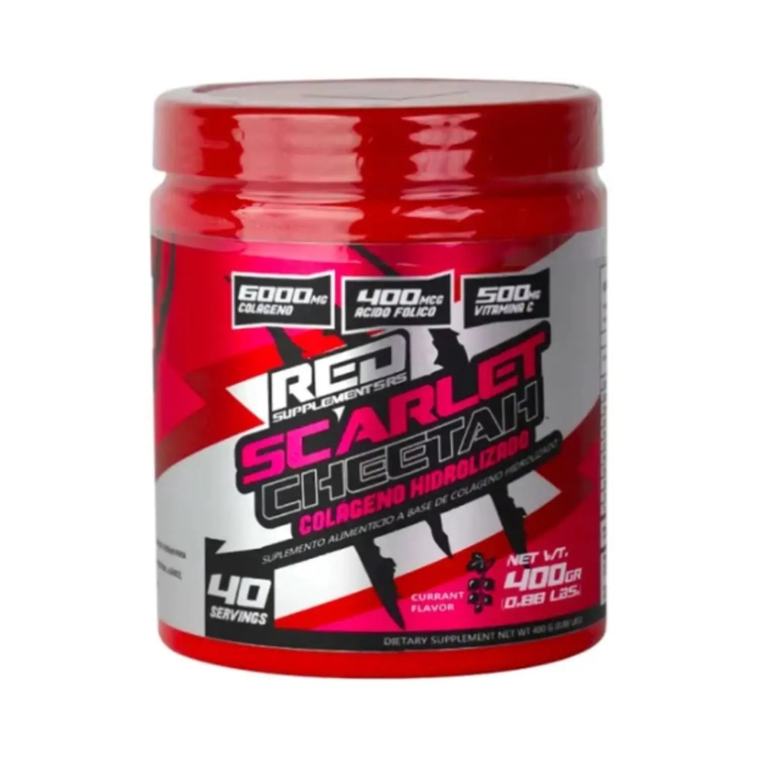 Red Supplement Colageno Scarlet Cheetah sabor grosella 40 servis Sfn