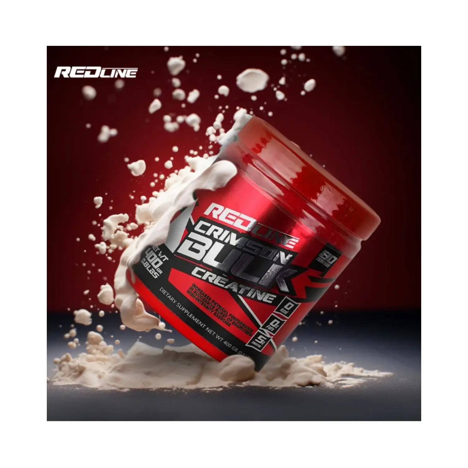 Redline Creatina Crimson Bulk  80 Servicios Sfn Sabor Natural