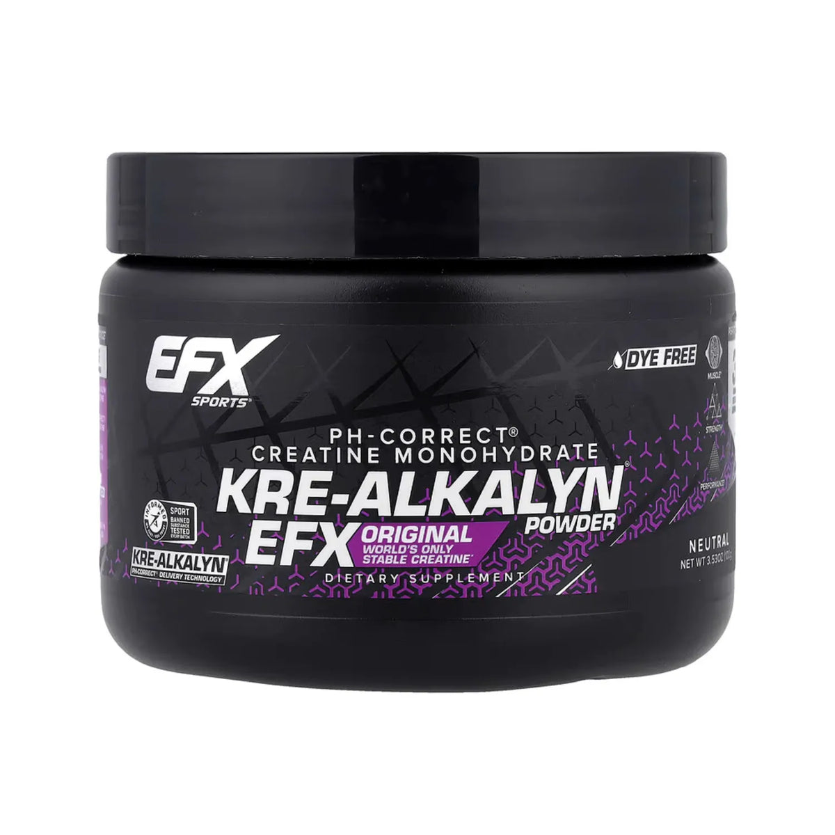 EFX Sports Monohidrato de Creatina PH-Correct® Kre-Alkalyn® EFX en polvo Neutro 100 g (3,53 oz)