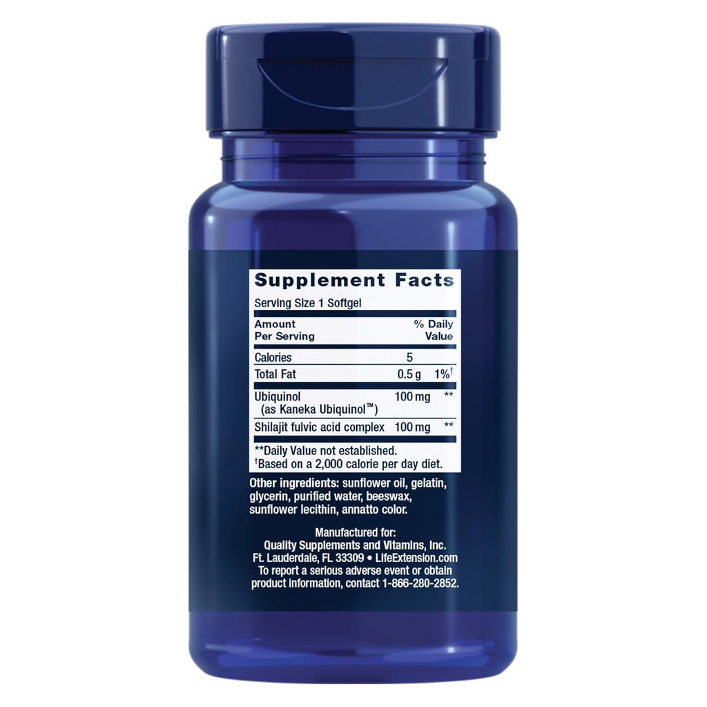 Life Extension Super Ubiquinol CoQ10 100 mg 60 Cápsulas Blandas