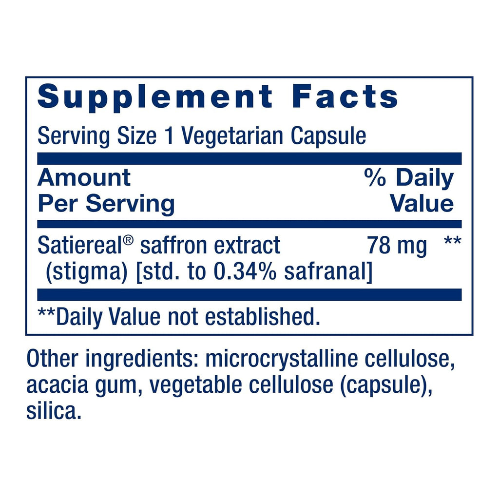 Life Extension Azafrán Optimizado con Satiereal 60 Cápsulas Vegetales