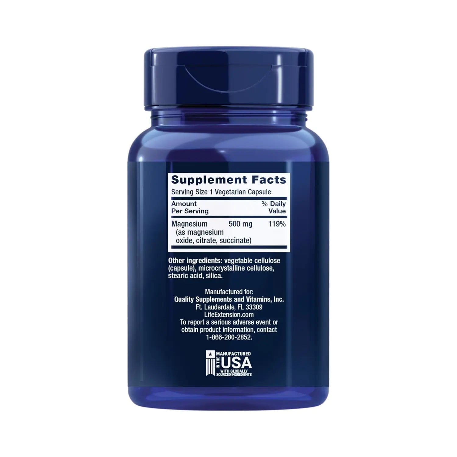 LIFE EXTENSION MAGNESIO 500 MG 100 VEGCAPS SFN