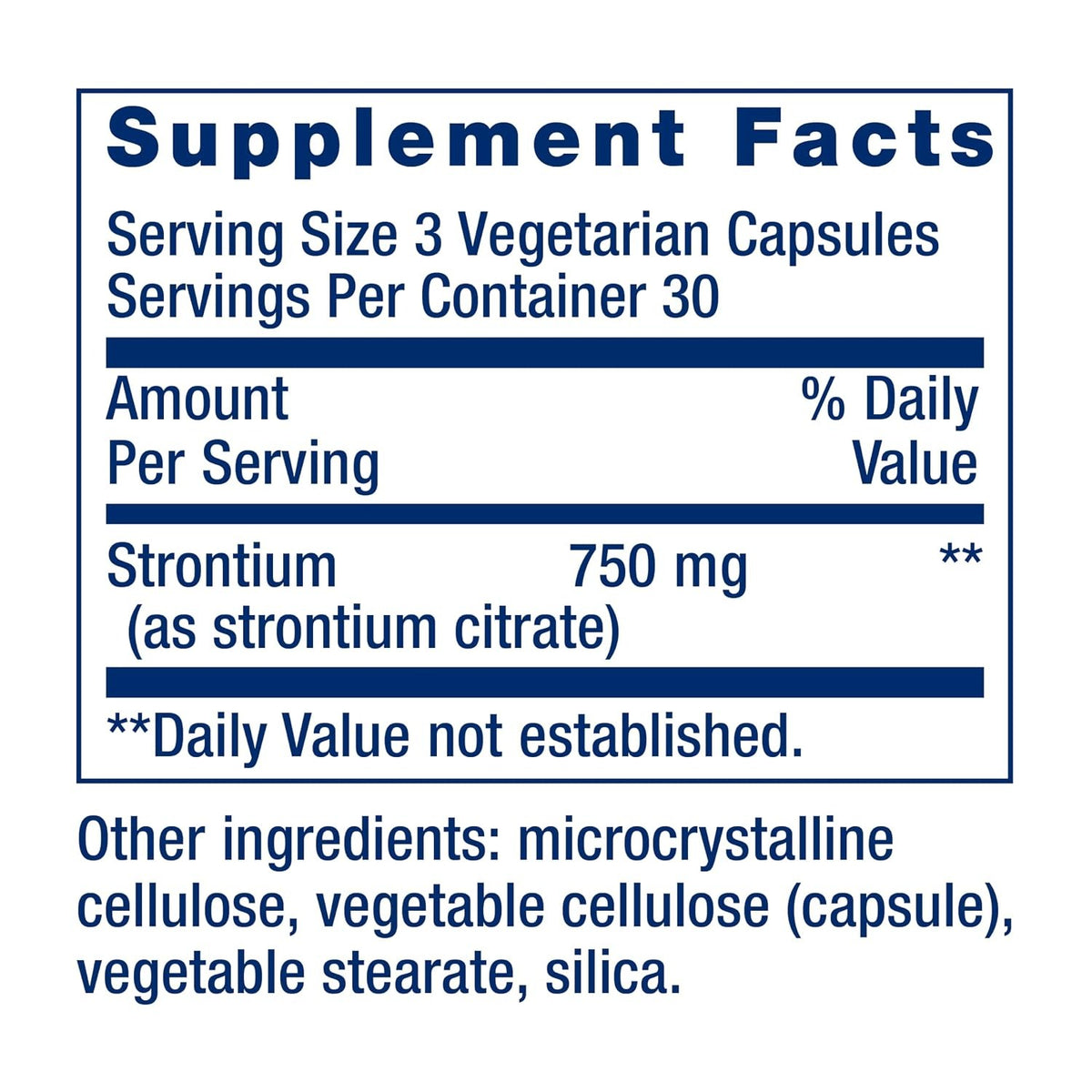 Life Extension Estroncio 750 mg 90 Cápsulas Vegetales