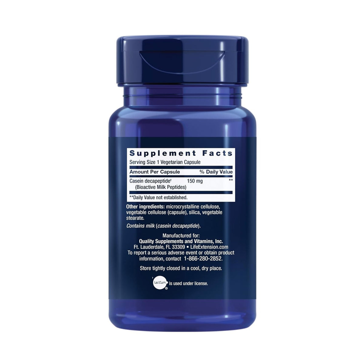 Life Extension Bioactive Milk Peptides 30 Cápsulas Vegetales