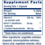 Life Extension Glutatión, Cisteína y Vitamina C 100 Cápsulas