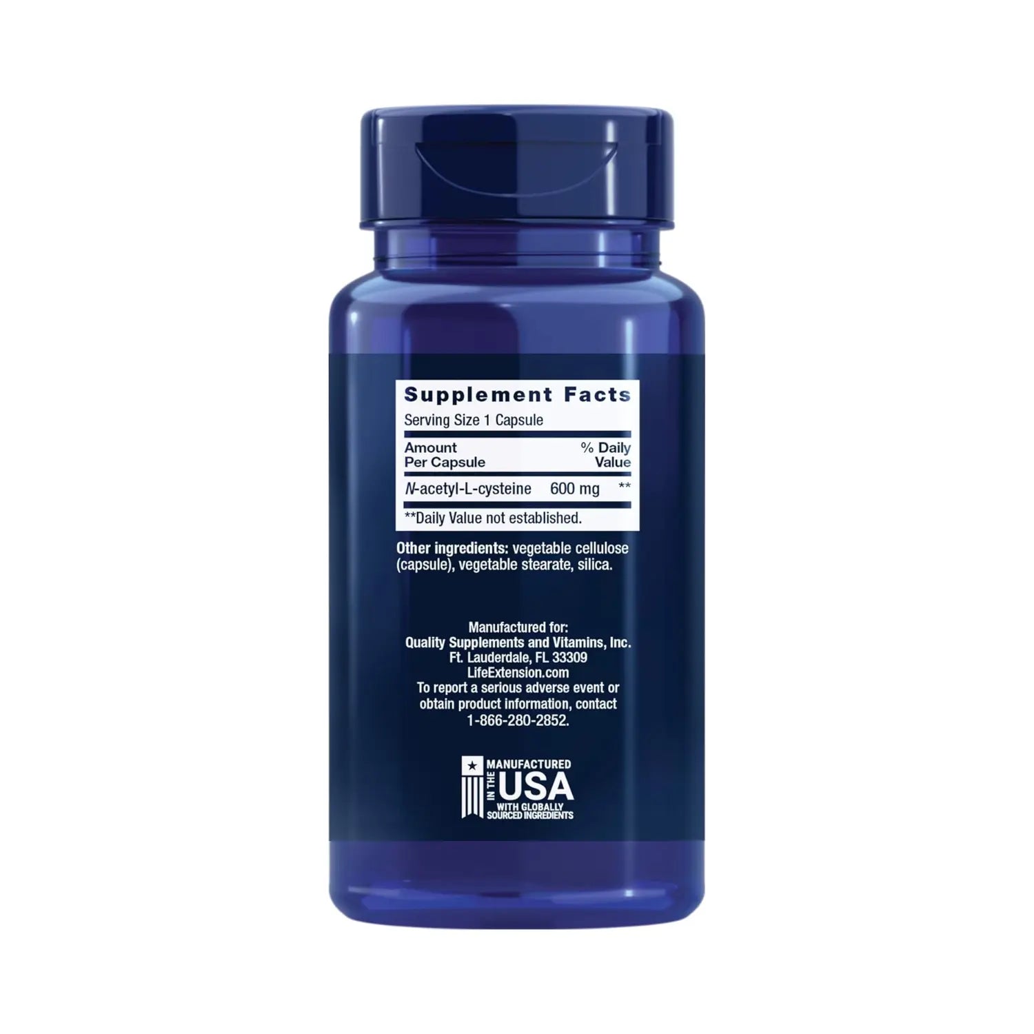Life Extension, N-acetil, L-cisteína, 600 Mg, 60 Caps Sfn