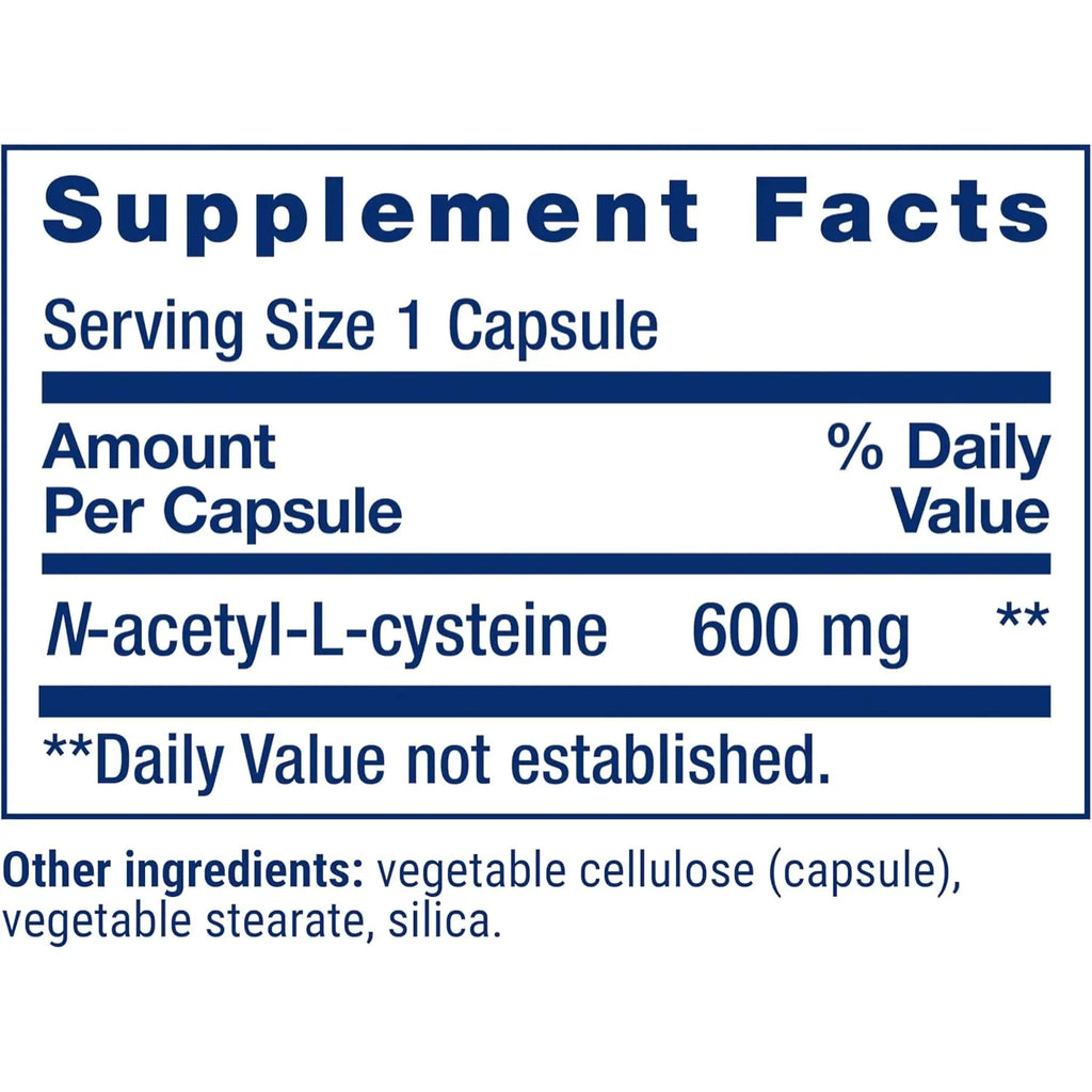 Life Extension, N-acetil, L-cisteína, 600 Mg, 60 Caps Sfn