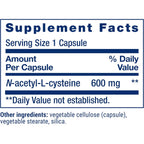 Life Extension, N-acetil, L-cisteína, 600 Mg, 60 Caps Sfn