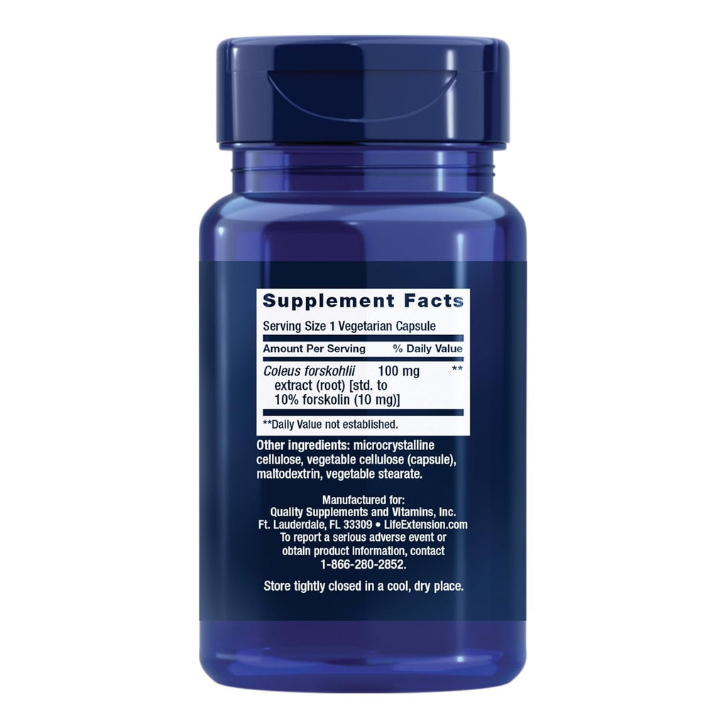 Life Extension Forskolin 10 mg 60 Cápsulas Vegetales