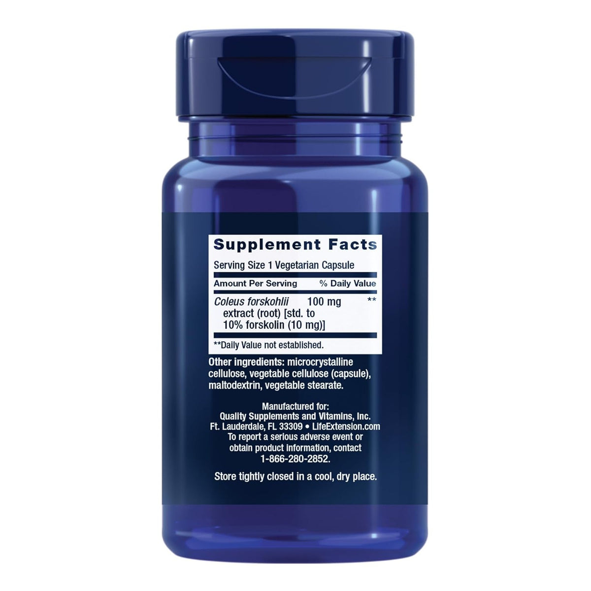 Life Extension Forskolin 10 mg 60 Cápsulas Vegetales