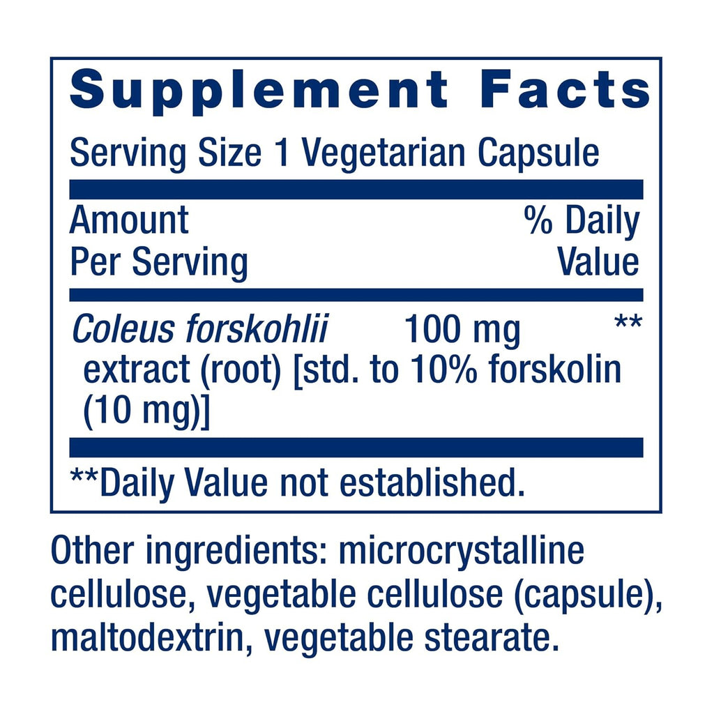 Life Extension Forskolin 10 mg 60 Cápsulas Vegetales