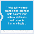 Zinc Pastillas Masticables Defensas Garganta Sabor Naranja