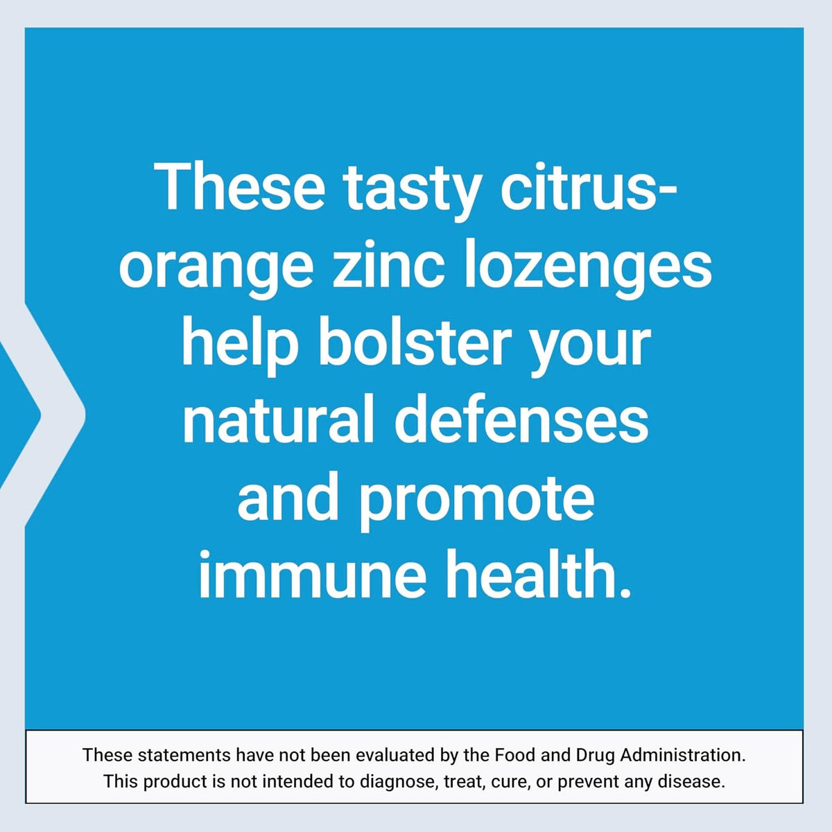 Zinc Pastillas Masticables Defensas Garganta Sabor Naranja