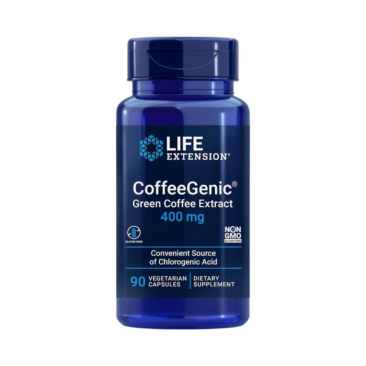 Life Extension CoffeeGenic Extracto de Café Verde 400 mg 90 Cápsulas Vegetales