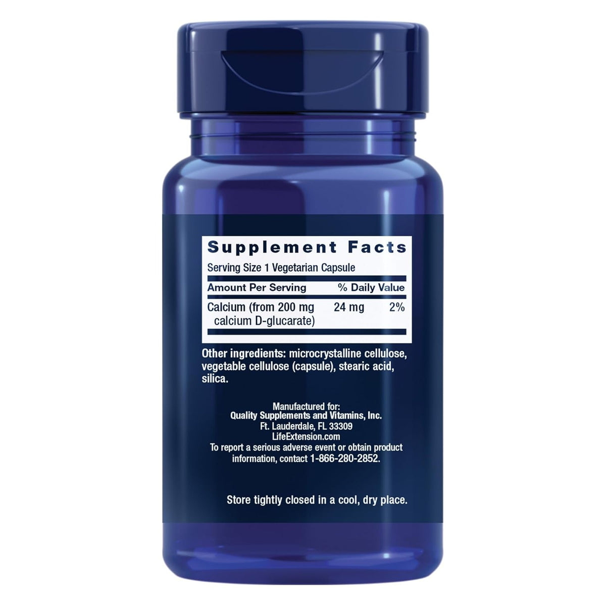 Life Extension Calcio D-Glucarato 200 mg 60 Cápsulas Vegetales