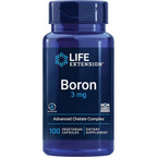 Life Extension Boron 3 mg con Vitamina B2 – 100 Cápsulas Vegetarianas