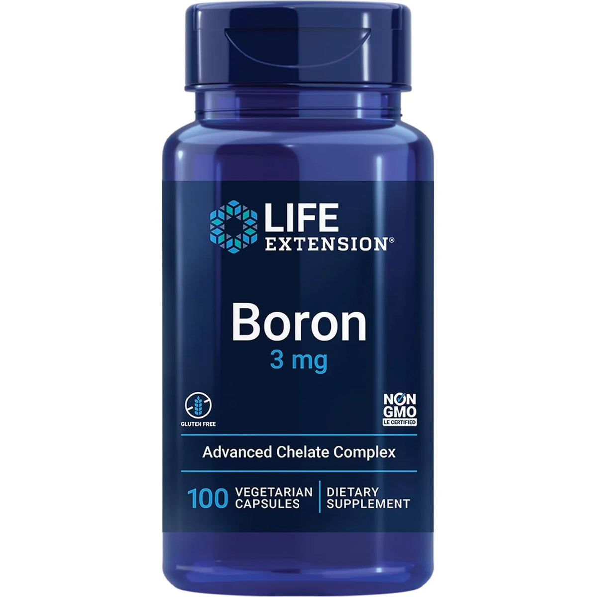 Life Extension Boron 3 mg con Vitamina B2 – 100 Cápsulas Vegetarianas