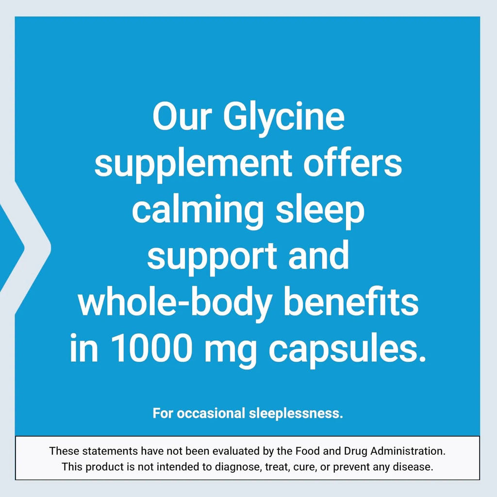 Life Extension - Cápsulas vegetarianas de glicina 1000 mg, 100 unidades