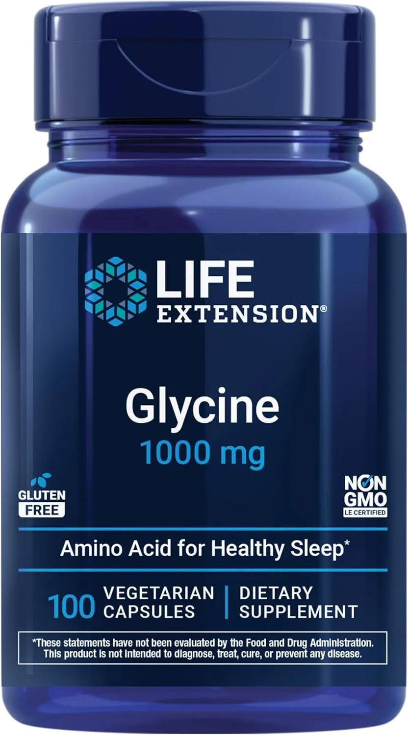 Life Extension - Cápsulas vegetarianas de glicina 1000 mg, 100 unidades