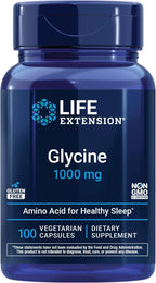 Life Extension - Cápsulas vegetarianas de glicina 1000 mg, 100 unidades