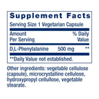 Life Extension D,L-Fenilalanina 500 mg 100 Cápsulas Vegetales