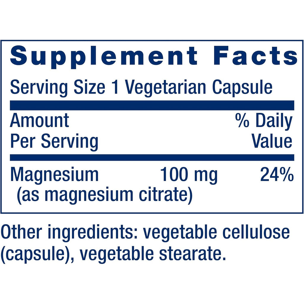 Life Extension Magnesio (Citrato) 100 mg 100 Cápsulas Vegetales
