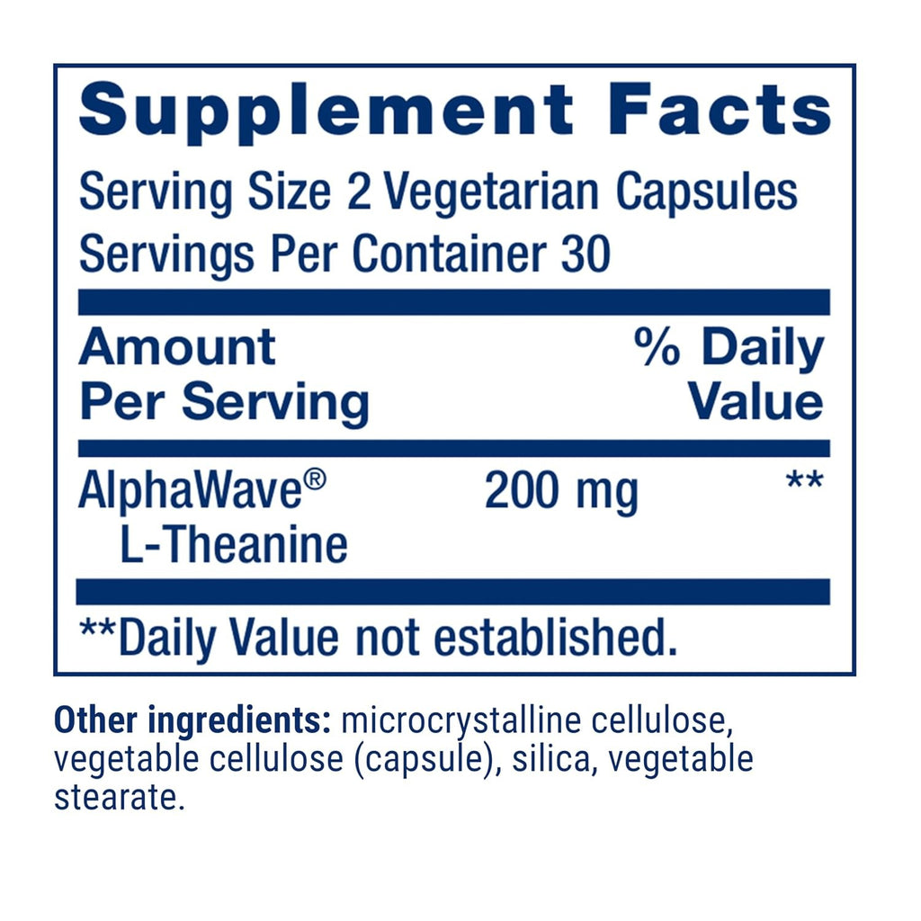 Life Extension L-Teanina 100 mg 60 Cápsulas Vegetales