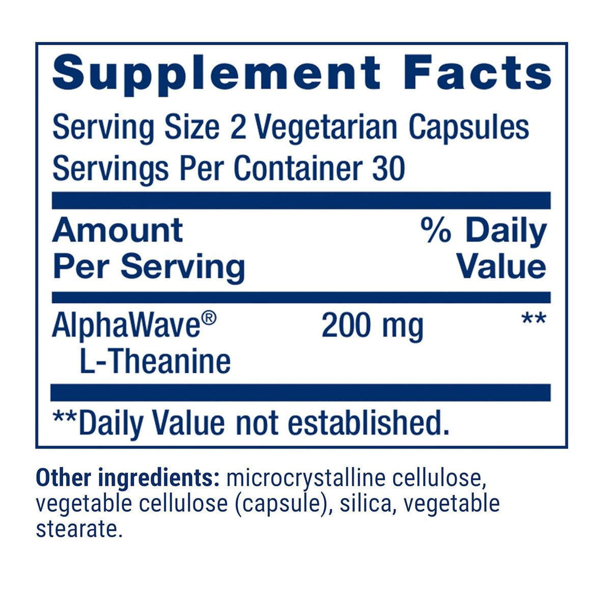 Life Extension L-Teanina 100 mg 60 Cápsulas Vegetales