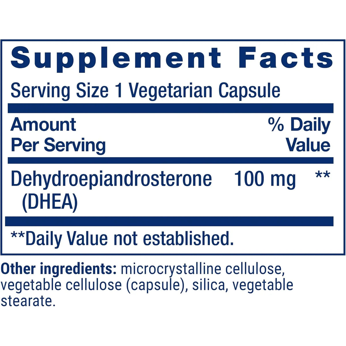 Life Extension DHEA, 100 mg 60 Cápsulas