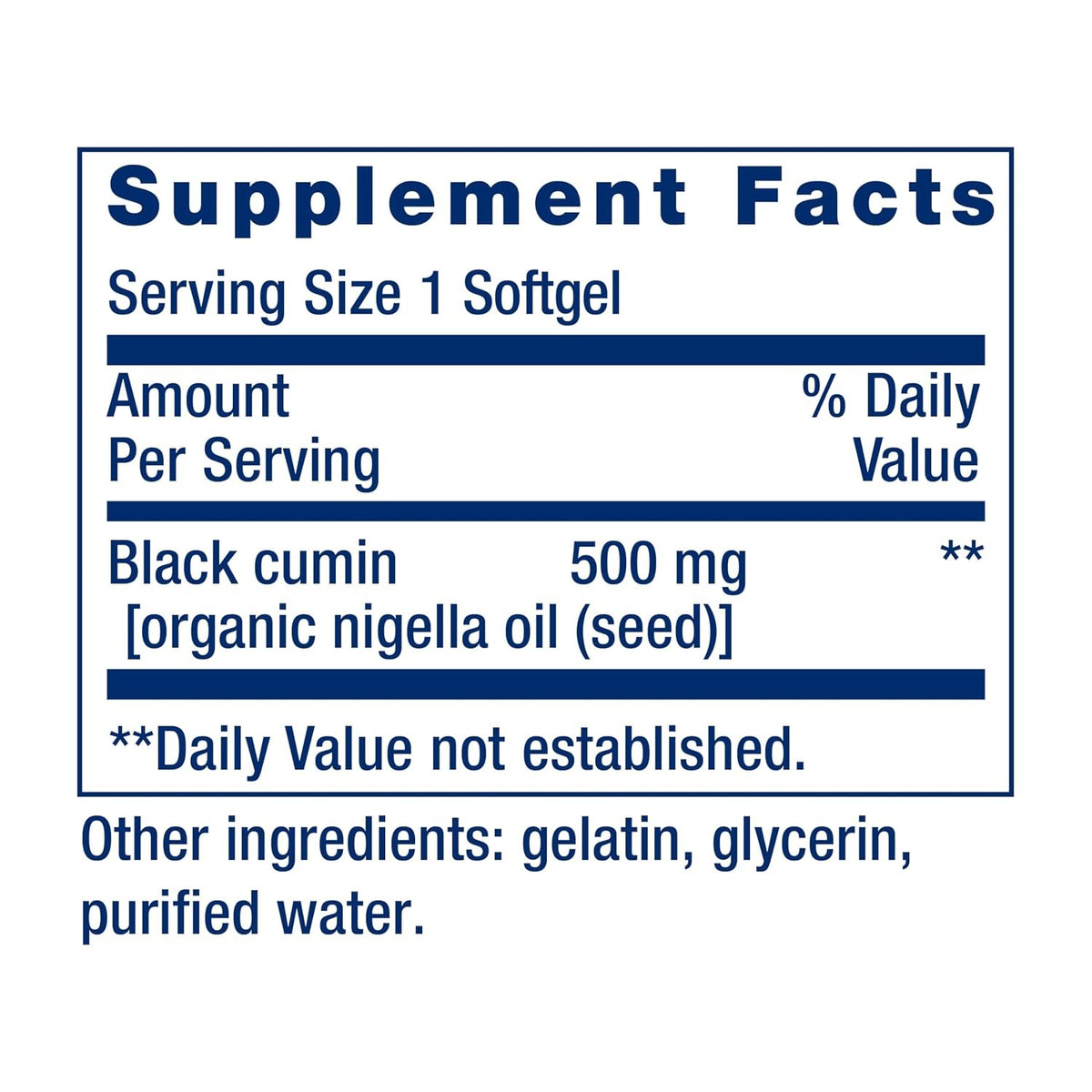 Life Extension Aceite de Semilla de Comino Negro 500 mg 60 Cápsulas Blandas