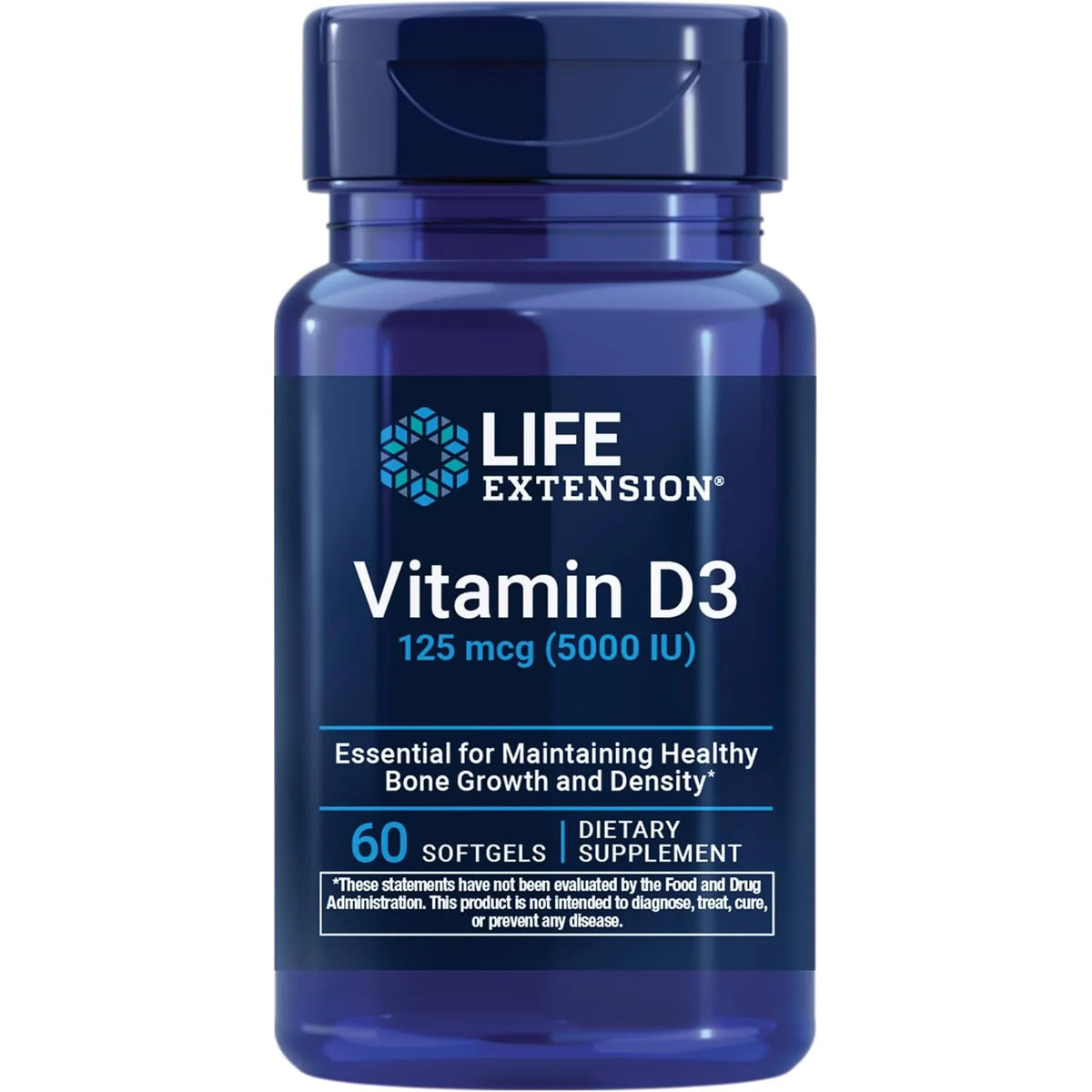 Life Extension Vitamina D3 125 Mcg, 60 Cápsulas blandas