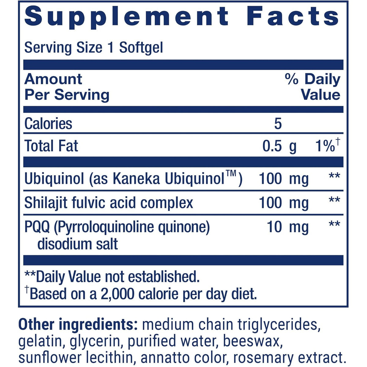 Life Extension Super Ubiquinol CoQ10 con PQQ 100 mg 30 Cápsulas Blandas