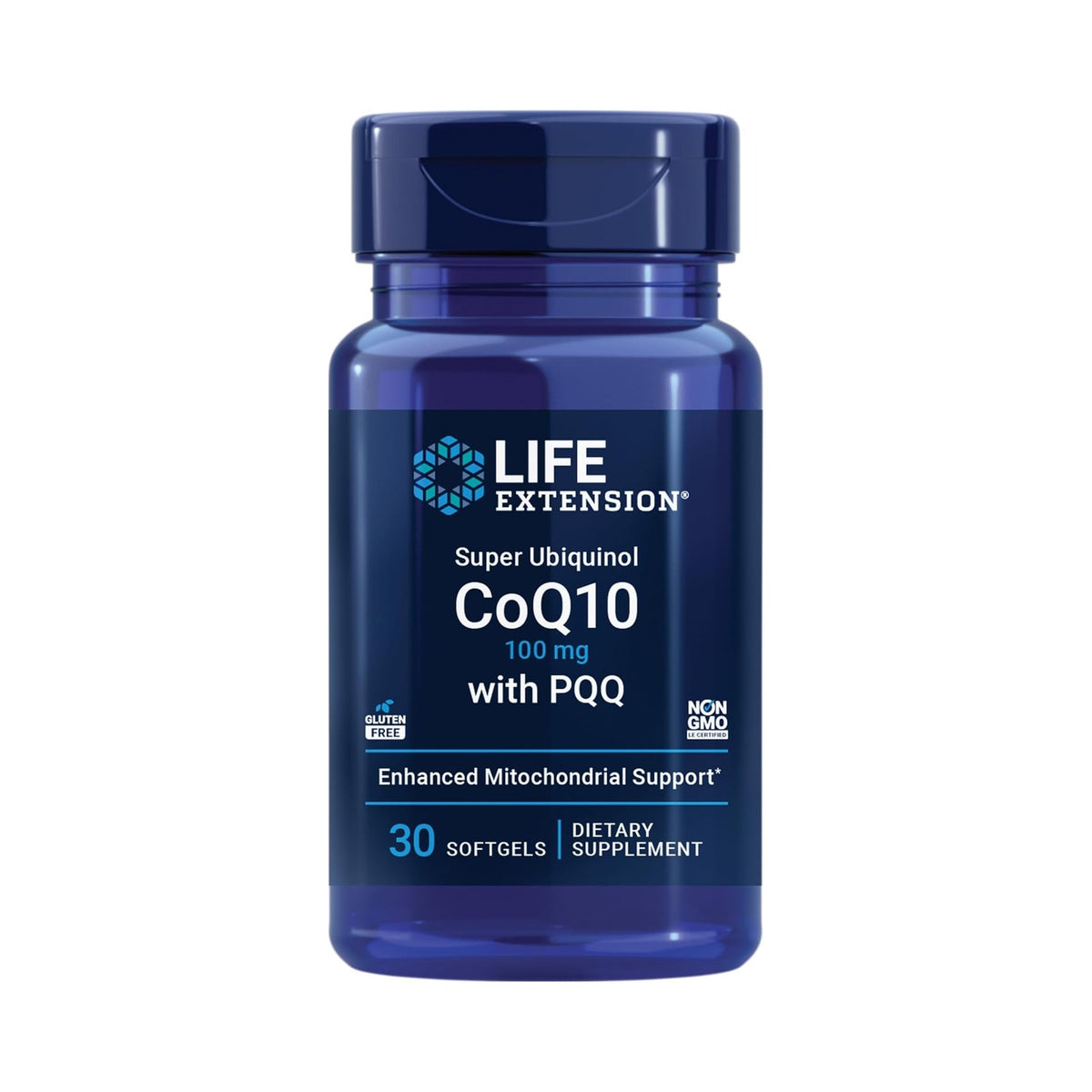 Life Extension Super Ubiquinol CoQ10 con PQQ 100 mg 30 Cápsulas Blandas