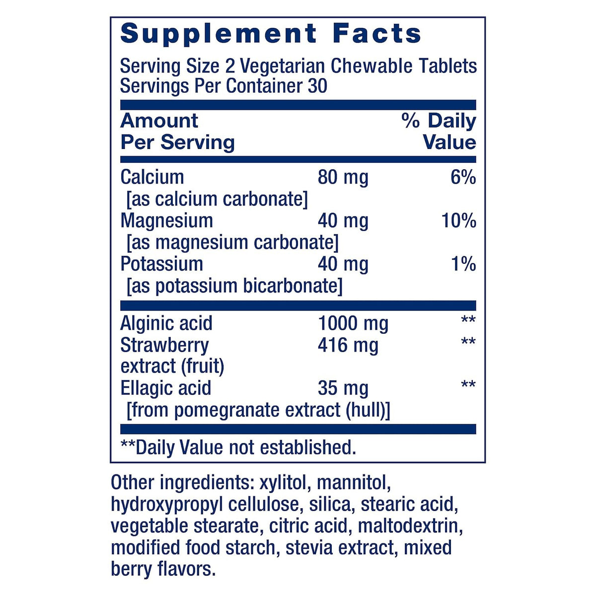 Life Extension Esophageal Guardian 60 Tabletas Masticables Bayas