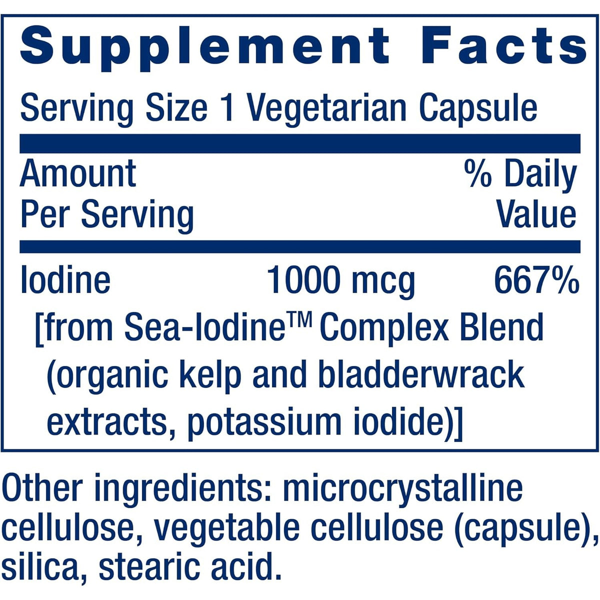 Life Extension Sea-Iodine Complejo de Yodo Marino 60 Cápsulas