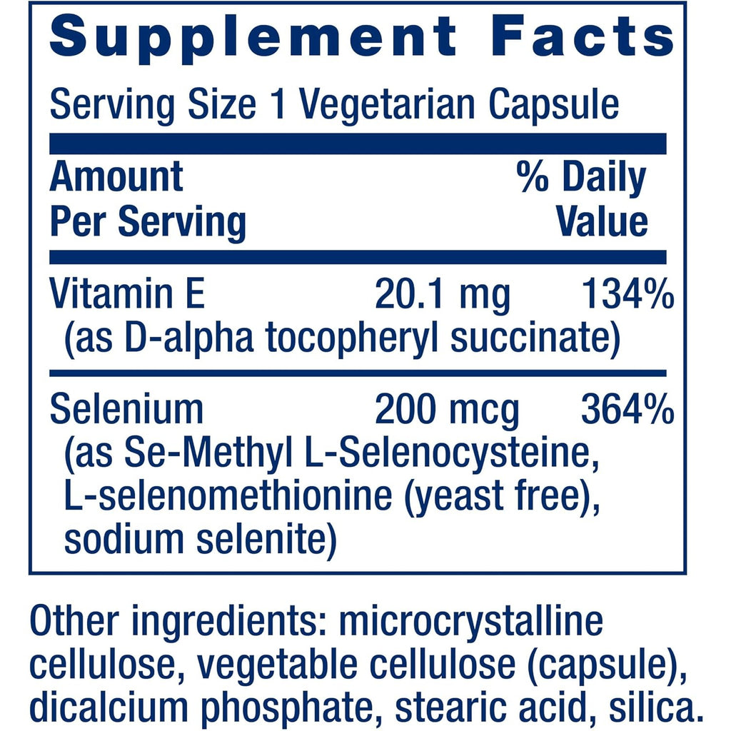 Life Extension Complejo Super Selenio 200 mcg 100 Cápsulas Vegetales