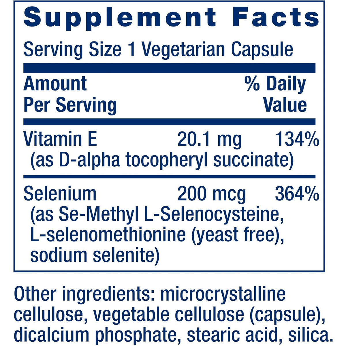 Life Extension Complejo Super Selenio 200 mcg 100 Cápsulas Vegetales