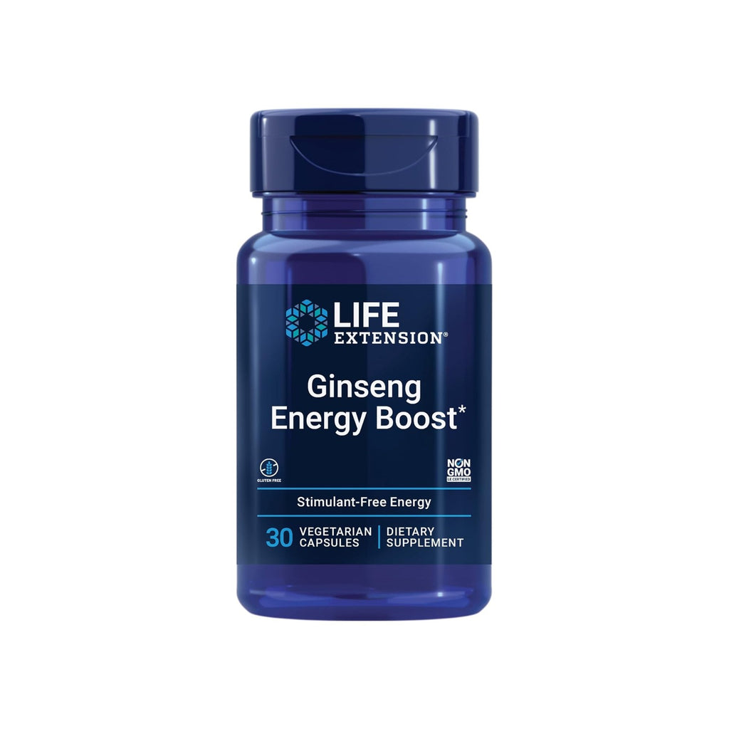 Life Extension Ginseng Energy Boost 200 mg 30 Cápsulas Vegetales
