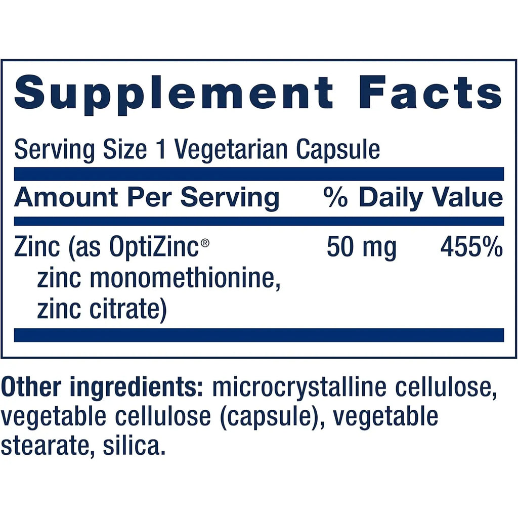 LIFE EXTENSION ZINC 50 MG, 90 VEGCAPS SFN