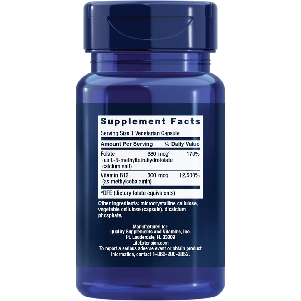 Life Extension Folato Bioactivo Y Vitamina B12