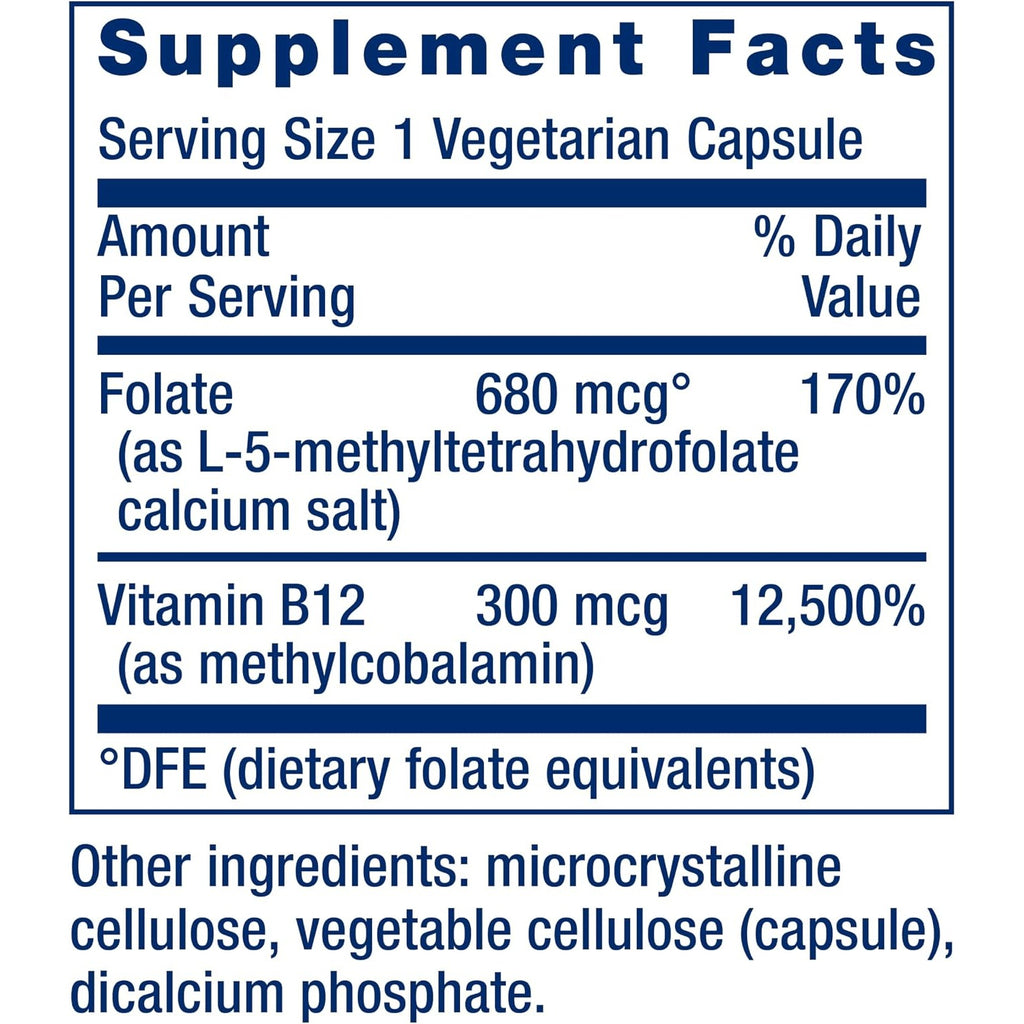 Life Extension Folato Bioactivo Y Vitamina B12