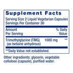 Life Extension TMG Trimetilglicina 500 mg 60 Cápsulas Vegetales Líquidas