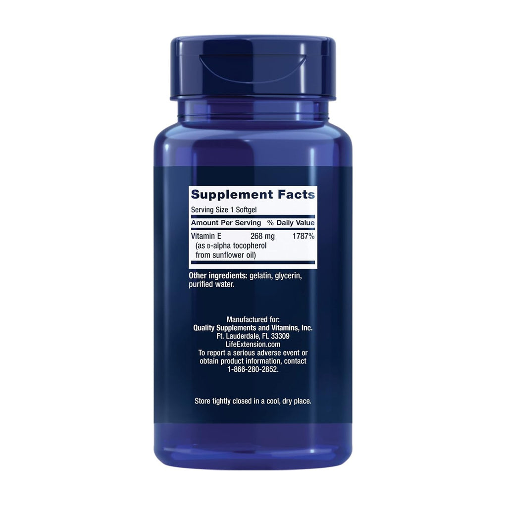 Life Extension Super Vitamina E 268 mg 90 Cápsulas Blandas