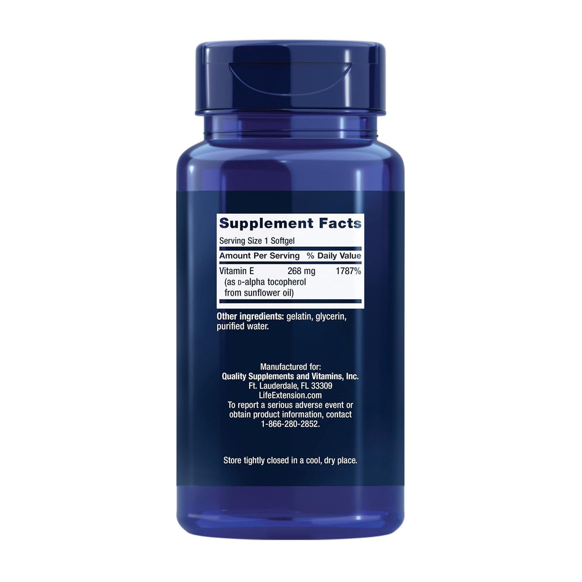 Life Extension Super Vitamina E 268 mg 90 Cápsulas Blandas