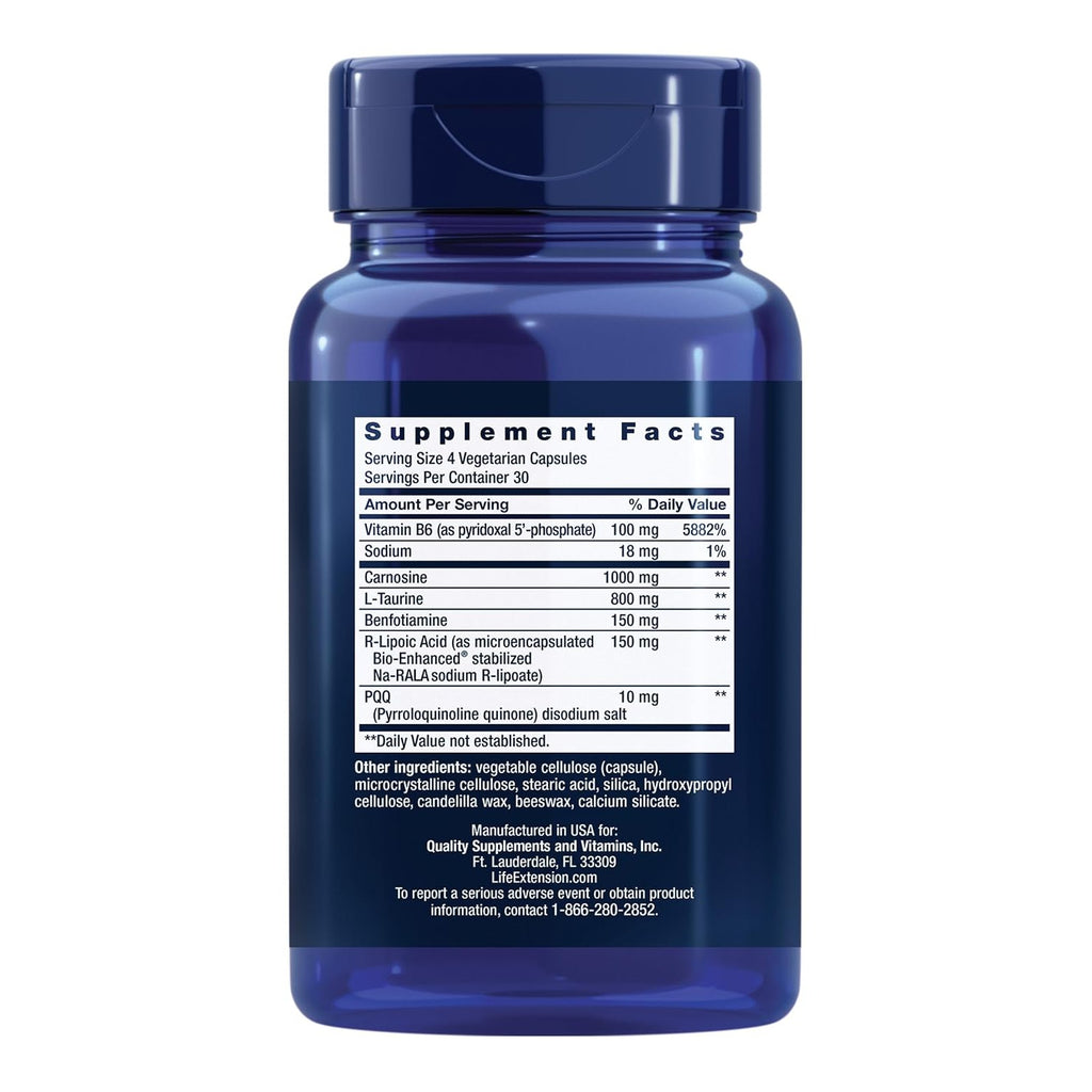 Life Extension Mitochondrial Energy Optimizer con PQQ 120 Cápsulas Vegetales