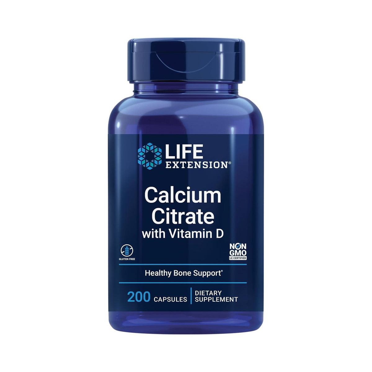 Life Extension Citrato De Calcio Con Vitamina D 200 Cápsulas