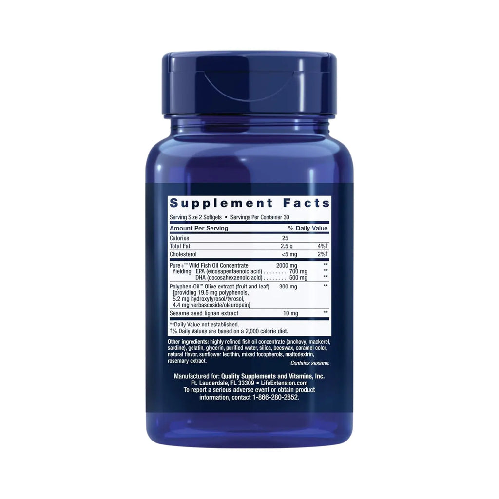 LIFE EXTENSION SUPER OMEGA-3, 60 SOFTCAPS SFN